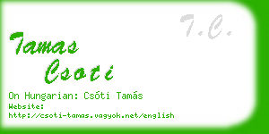 tamas csoti business card