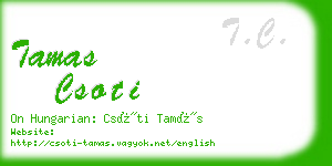 tamas csoti business card